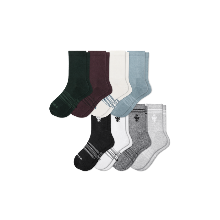 Bombas Men's Half Calf Socks 8-Pack