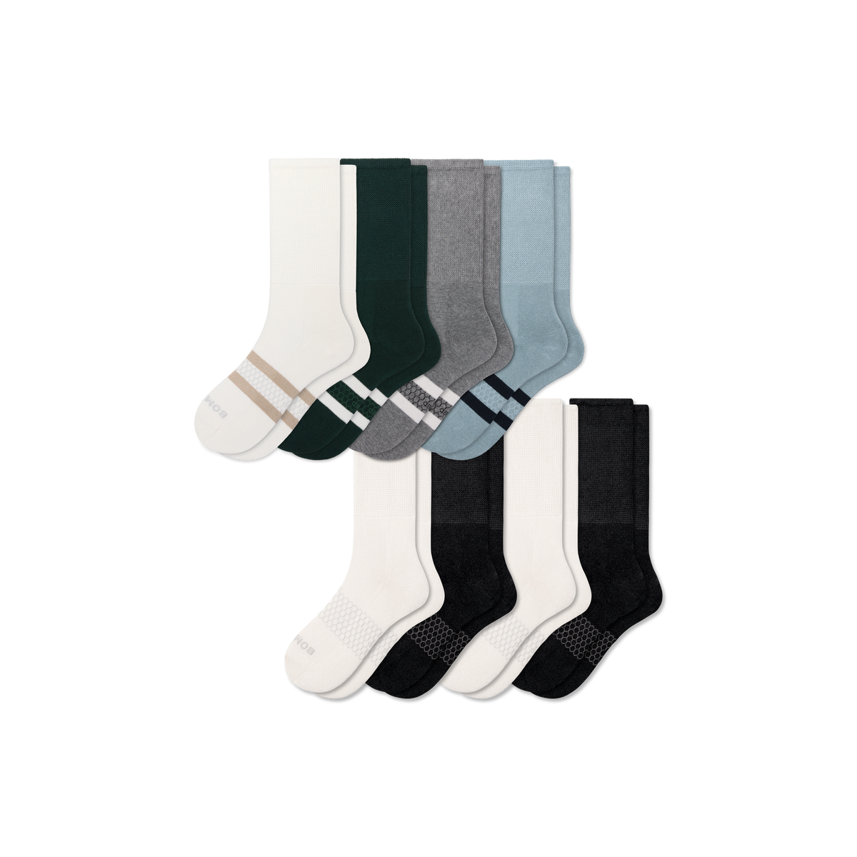 Bombas Men's Wide Calf Socks 8-Pack
