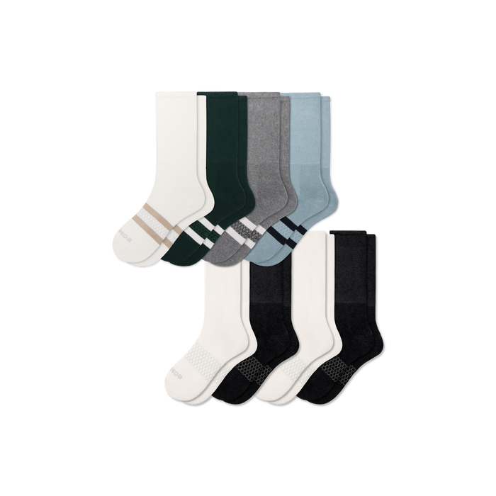 Bombas Men's Wide Calf Socks 8-Pack