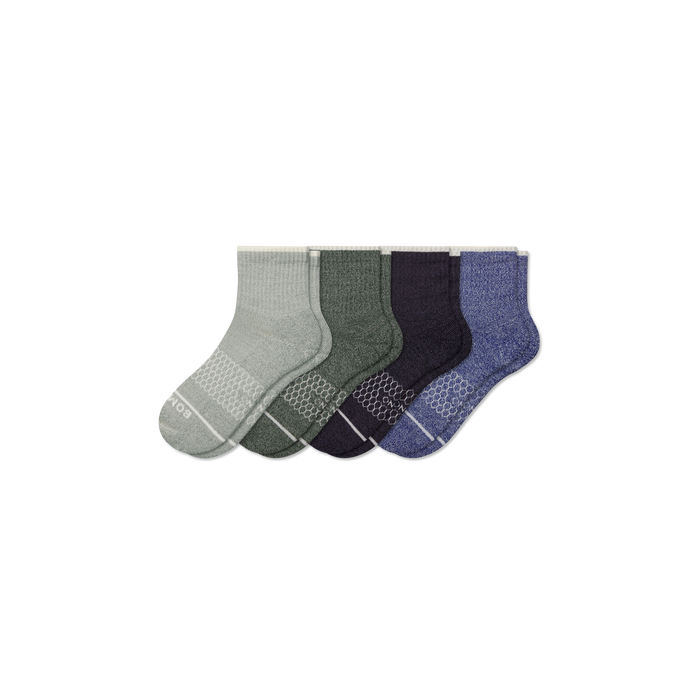 Bombas Men's Merino Wool Blend Quarter Socks 4-Pack