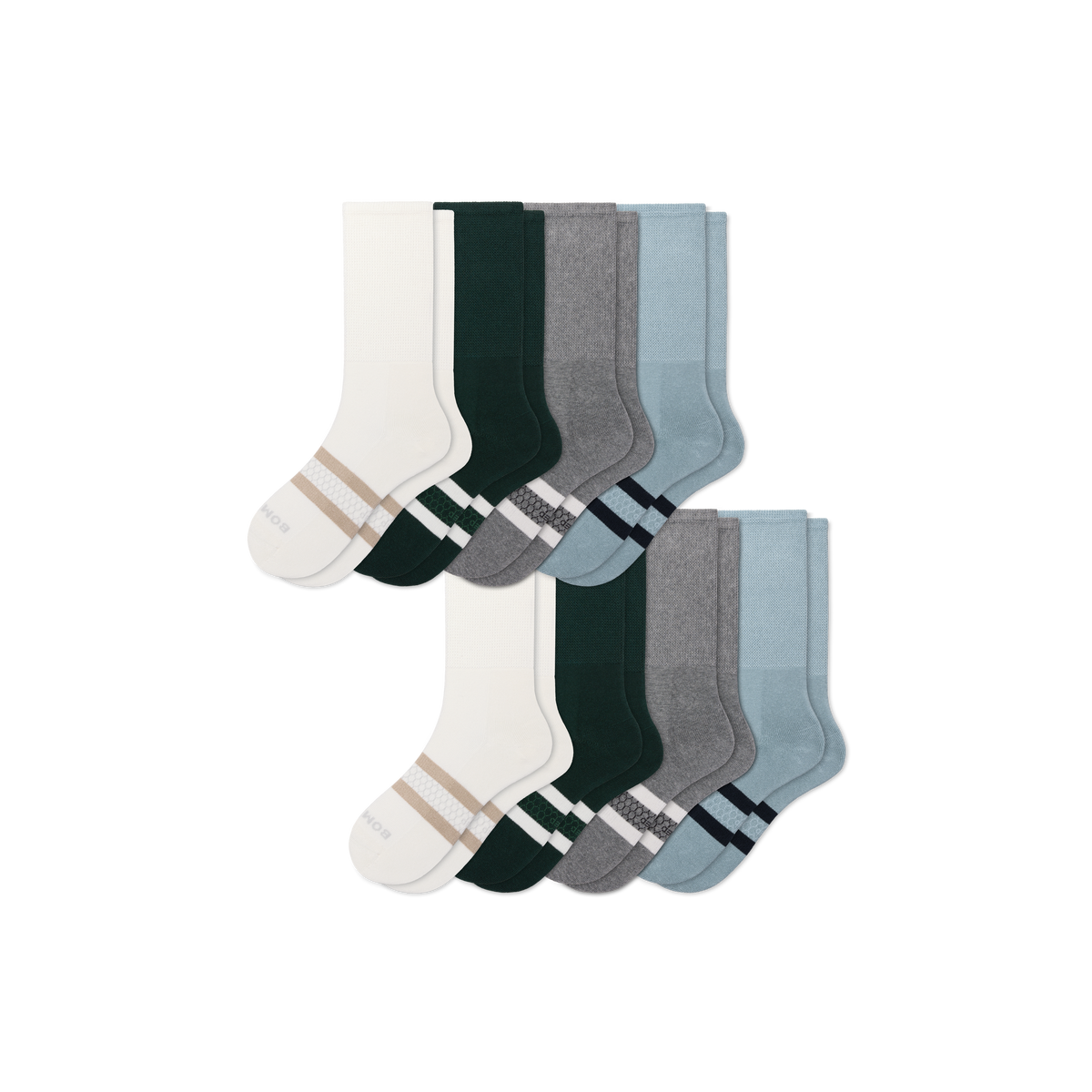 Bombas Women's Wide Calf Sock 8-Pack with Arch Support