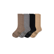 Bombas Women's Merino Wool Blend Modern Rib Calf Sock 4-Pack
