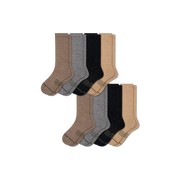 Bombas Women's Merino Wool Blend Modern Rib Calf Sock 8-Pack