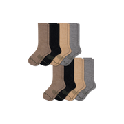 Bombas Men's Merino Wool Blend Modern Rib Calf Socks 8-Pack