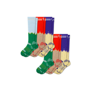 Bombas Youth Full-Cushion Merino Wool Blend Ski & Snowboard Socks 6-Pack