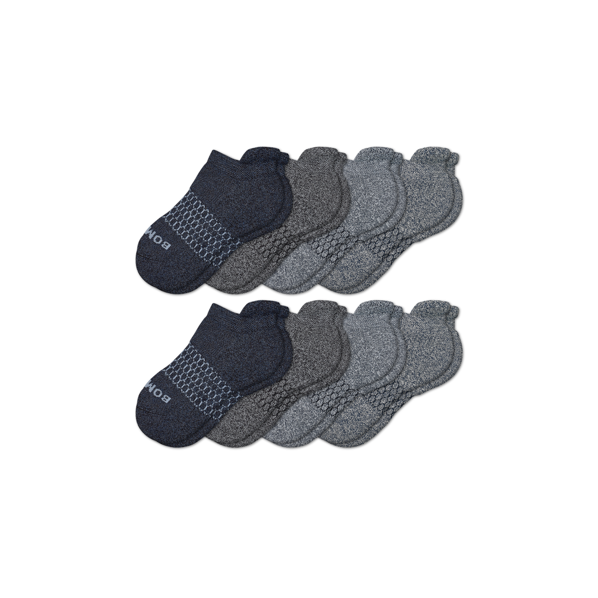 Bombas Youth Ankle Socks 8-Pack - Kids Seamless Toe Cotton Socks