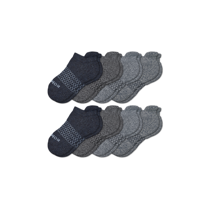 Bombas Youth Ankle Socks 8-Pack - Kids Seamless Toe Cotton Socks