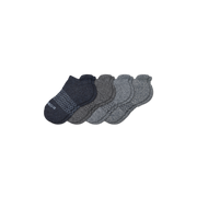 Bombas Youth Marl Ankle Socks 4-Pack - Kids Seamless Toe Cotton Socks