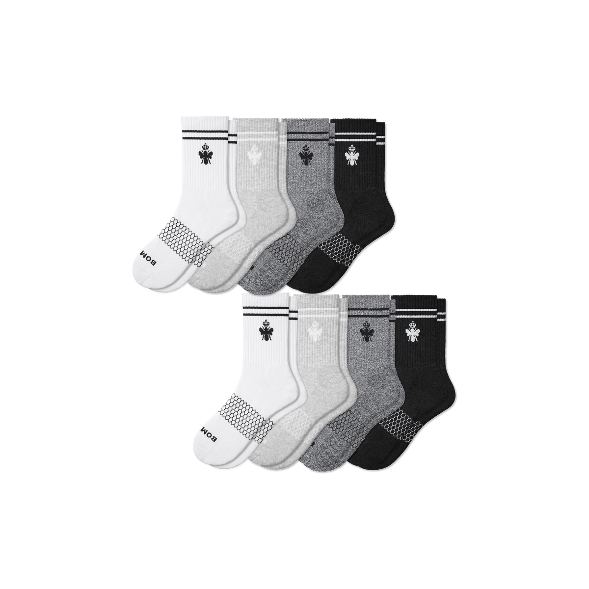 Bombas Men's Originals Half Calf Socks 8-Pack