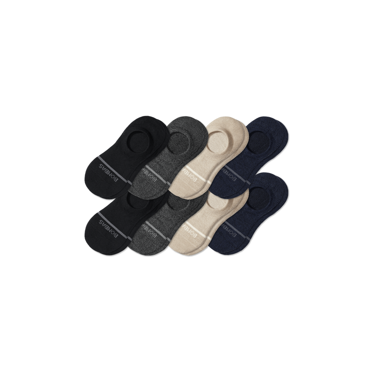 Bombas Men's Lightweight Merino Wool Blend No Show Socks 8-Pack