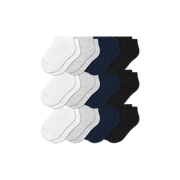 Bombas Junior Lightweight Ankle Socks 12-Pack - Kids Seamless Cotton Socks