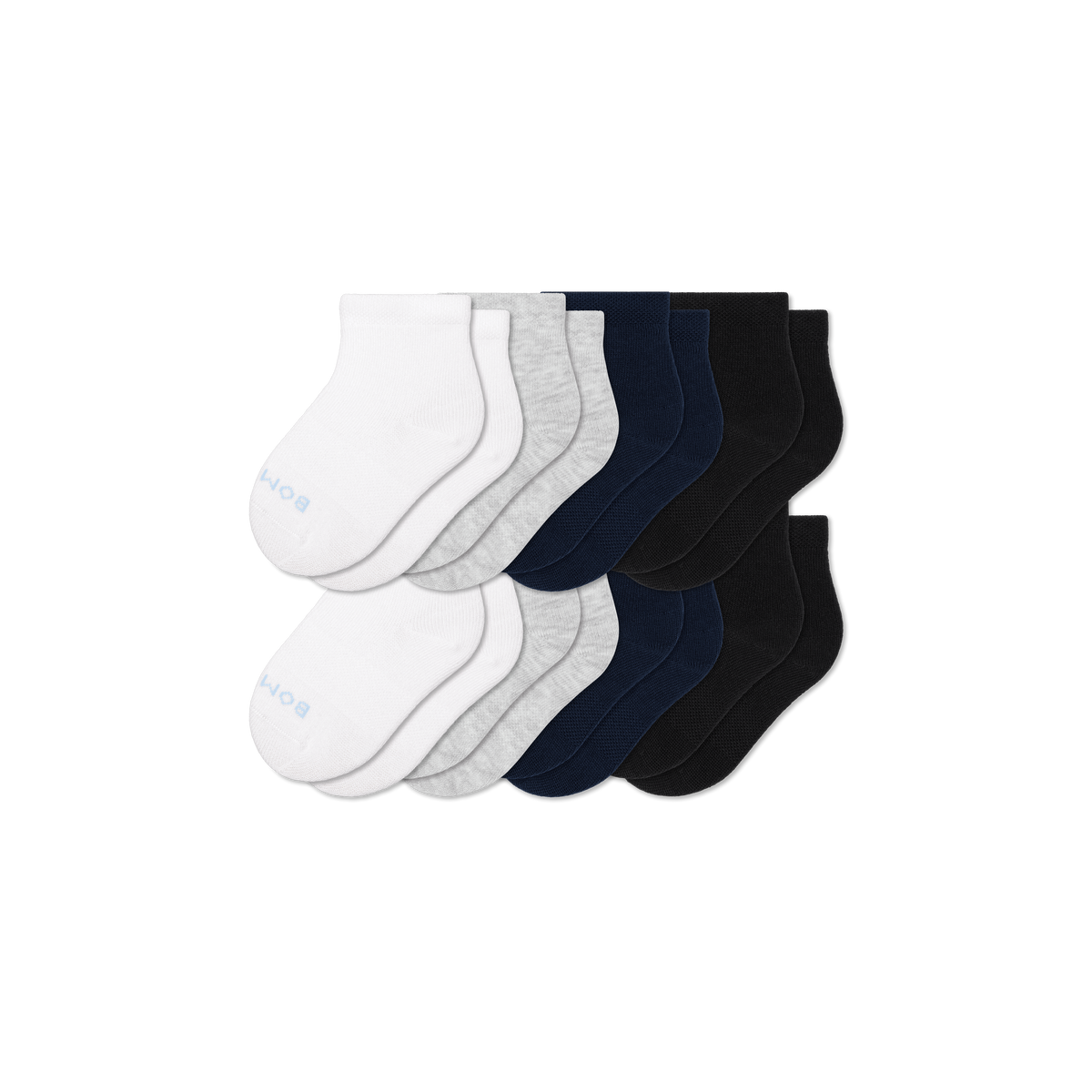 Bombas Toddler Lightweight Calf Socks 8-Pack - Kids Seamless Cotton Socks
