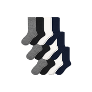 Bombas Youth Lightweight Calf Socks 12-Pack - Kids Flat Knit Socks