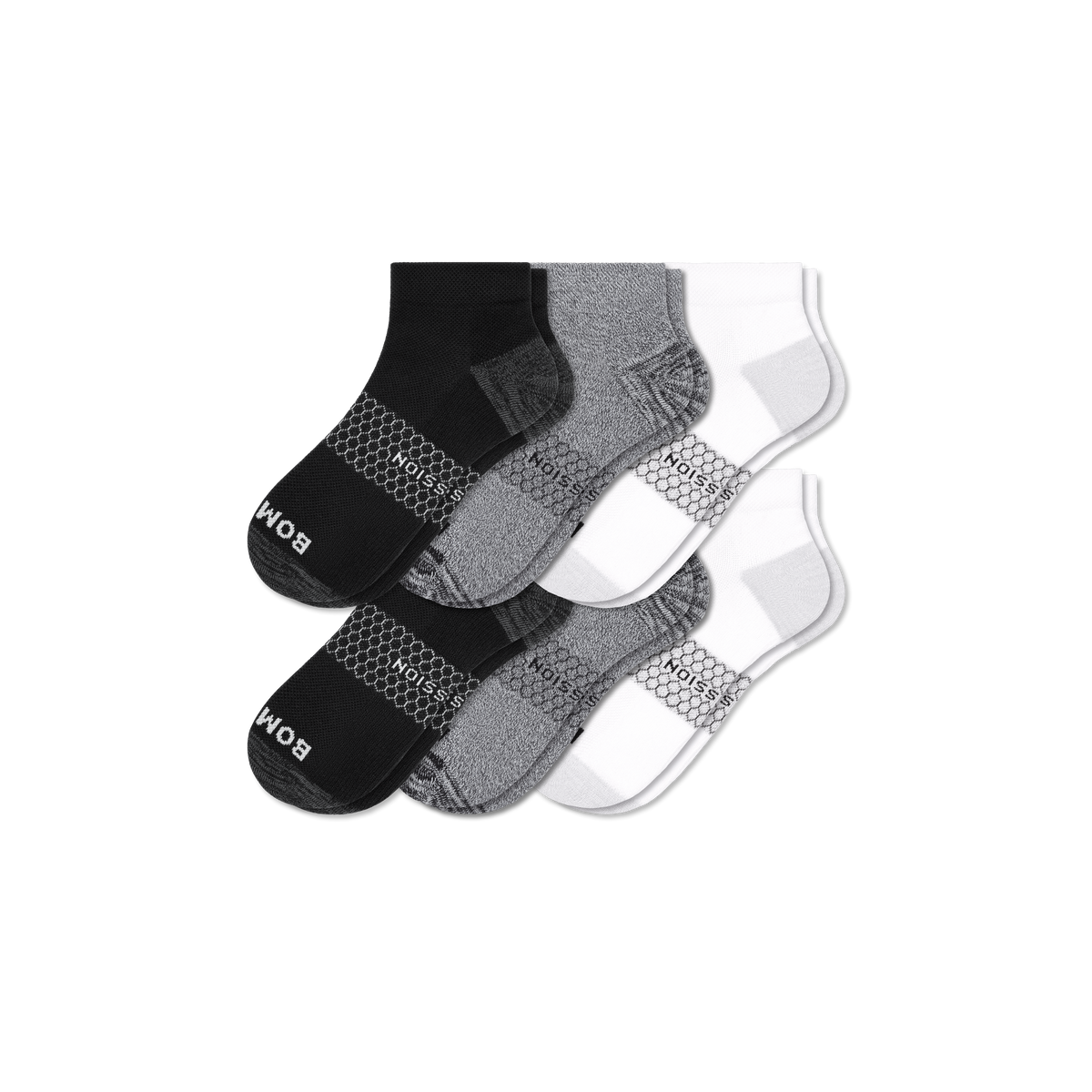 Bombas Men's Everyday Compression Ankle Socks 6-Pack