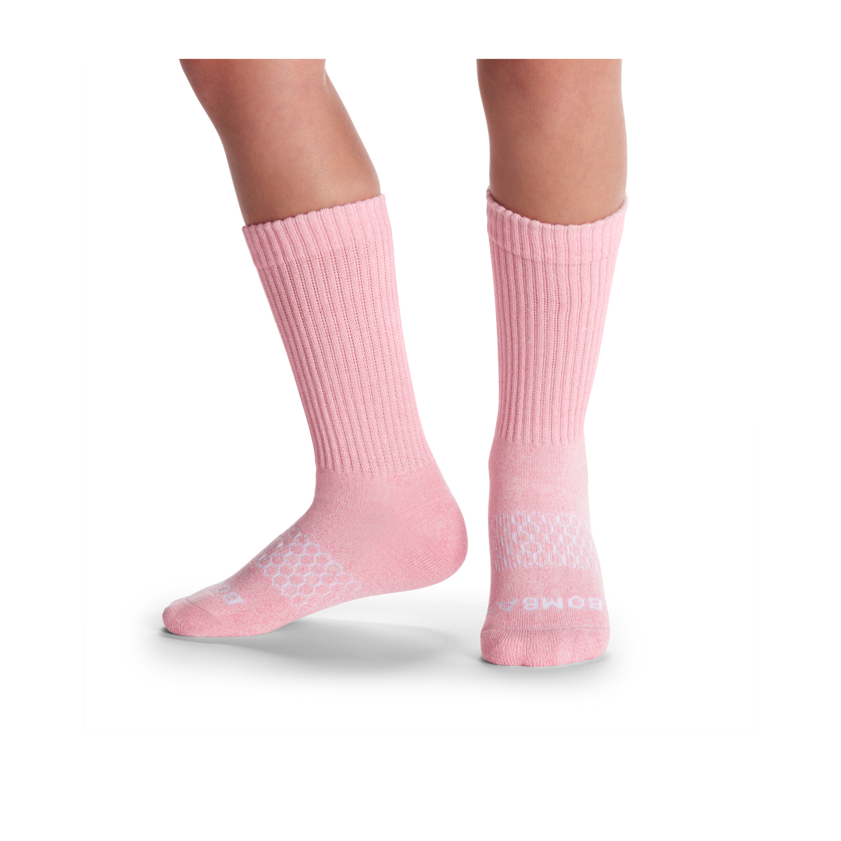 Bombas Youth Marl Calf Socks 4-Pack - Kids Seamless Toe Cotton Socks