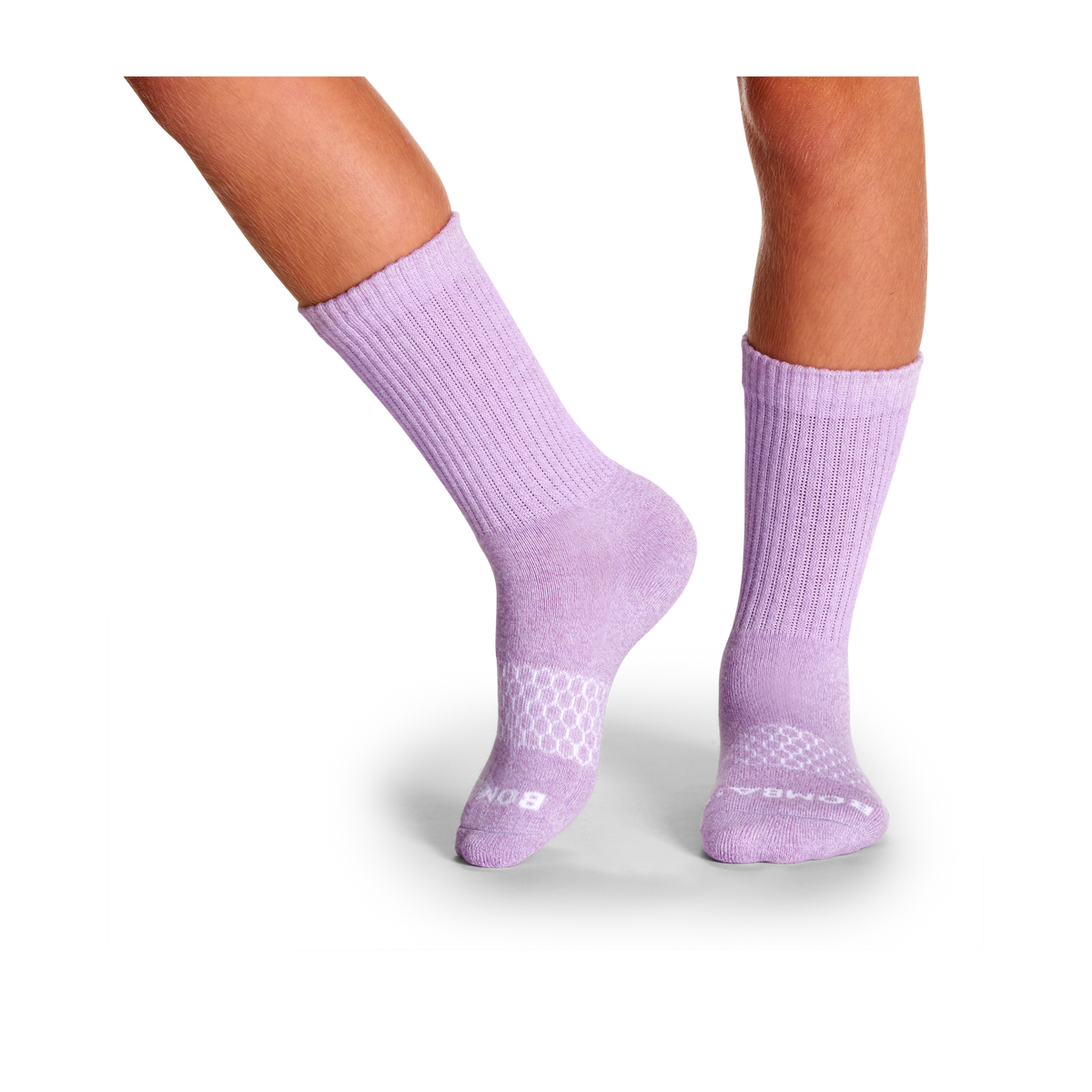 Bombas Youth Marl Calf Socks 4-Pack - Kids Seamless Toe Cotton Socks