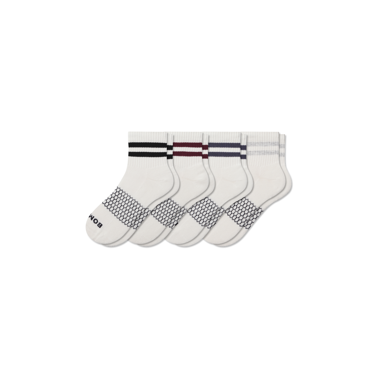 Bombas Women's Vintage Stripes Quarter Sock 4-Pack