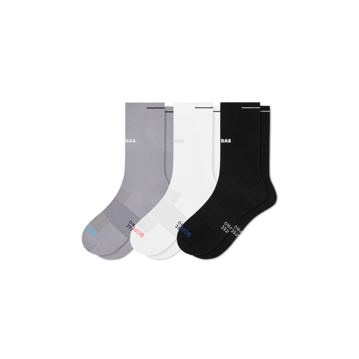 Bombas Women's RunPro Half Calf Socks 3-Pack, Targeted Compression Running Socks