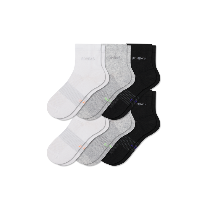 Bombas Men's UltraLite Sport Quarter Socks 6-Pack