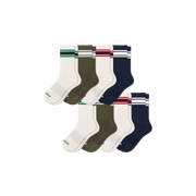 Bombas Men's Vintage Stripes Half Calf Sock 8-Pack