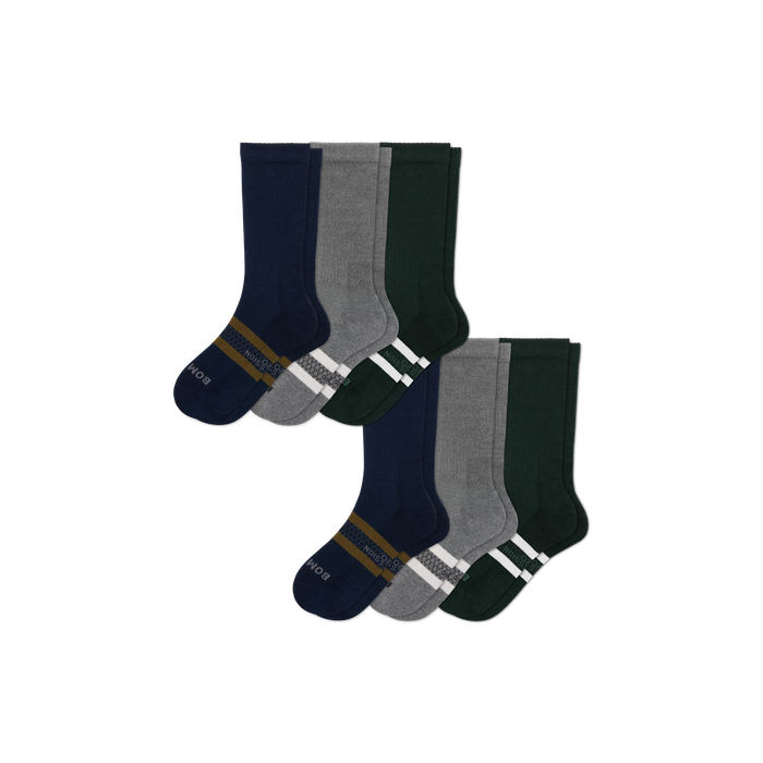 Bombas Men's Everyday Compression Calf Socks 6-Pack 15-20mmHg