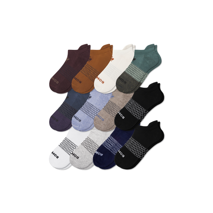 Bombas Men's Ankle Socks 12-Pack