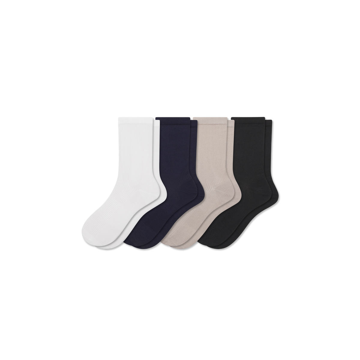 Bombas Women's Featherweight Rib Half Calf Socks 4-Pack - Ultra Lightweight Socks