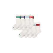 Bombas Youth Vintage Stripes Calf Socks 8-Pack - Kids Seamless Cotton Socks