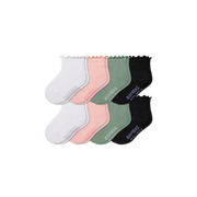Bombas Toddler Ruffle Rib Socks 8-Pack - Kids Seamless Cotton Socks