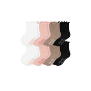 Bombas Baby Ruffle Rib Calf Socks 8-Pack, 6-12 Months