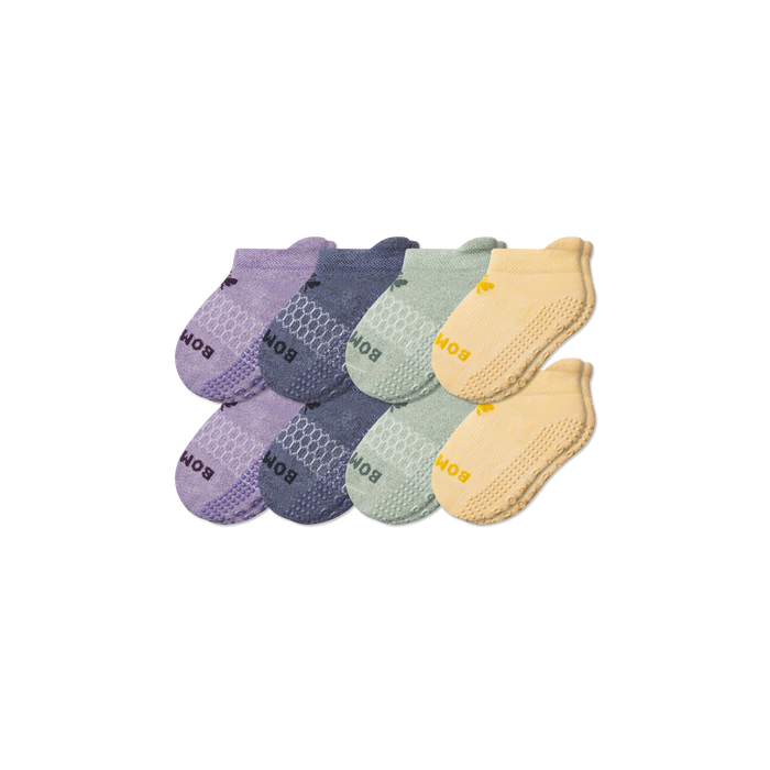Bombas Toddler Gripper Ankle Socks 8-Pack - Kids Non-Slip Seamless Socks