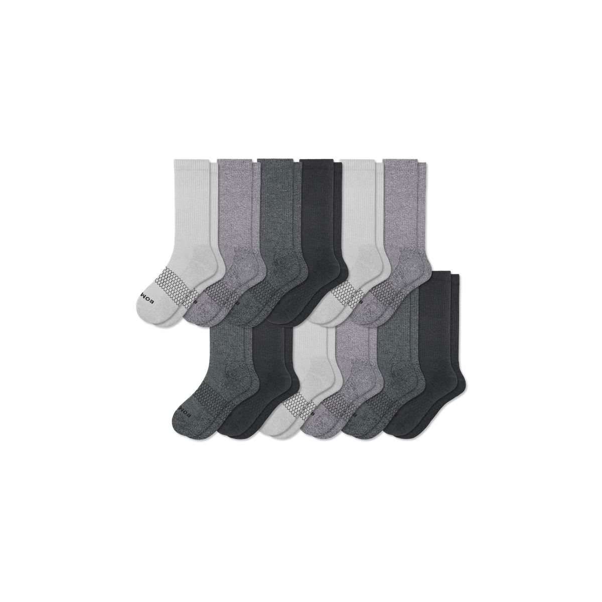 Bombas Women's Marl Calf Sock 12-Pack with Arch Support