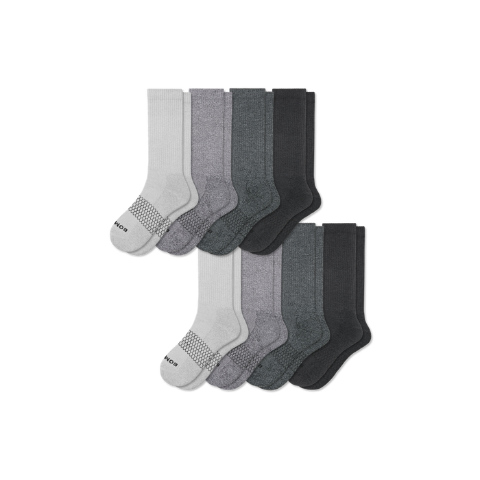 Bombas Women's Marl Calf Sock 8-Pack with Arch Support
