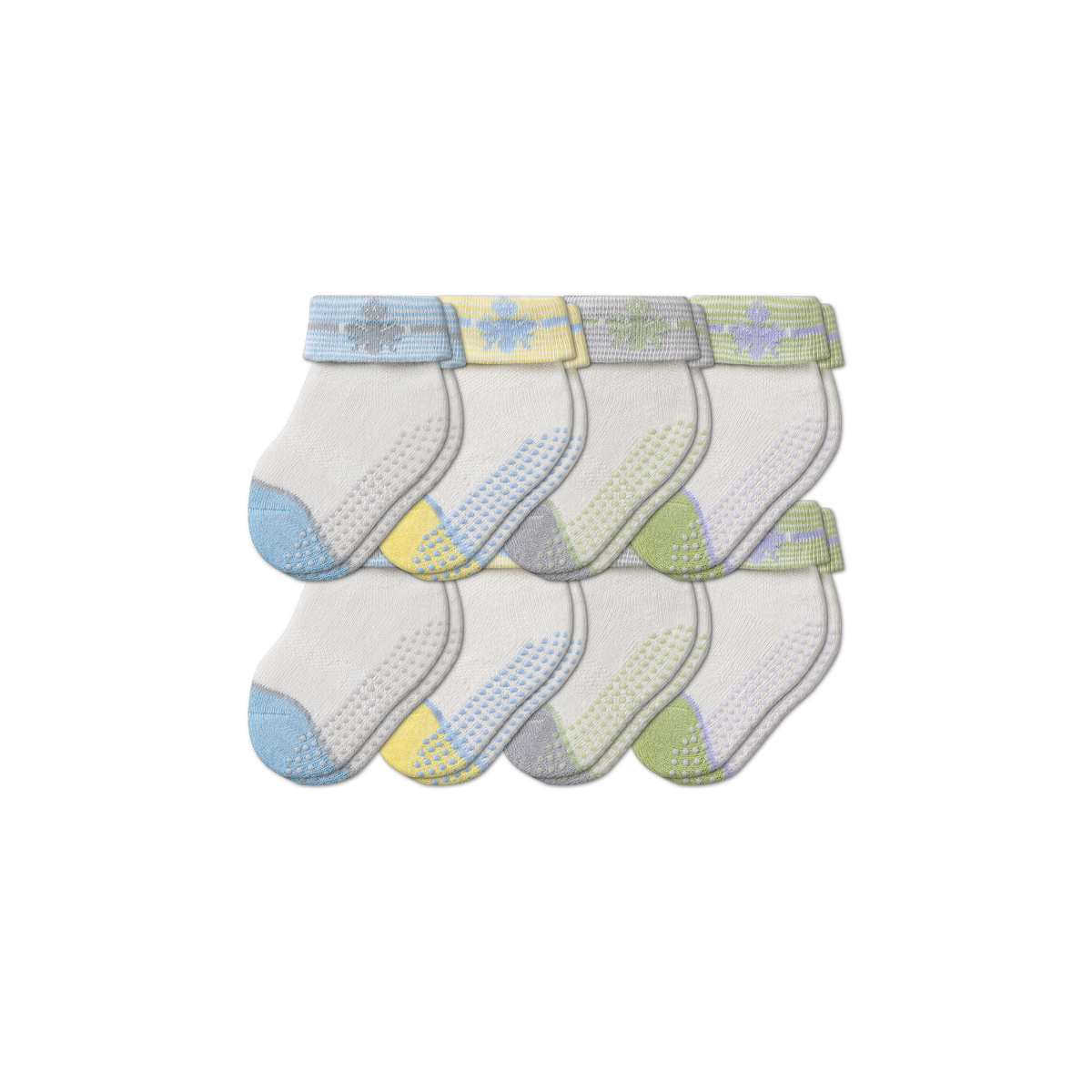 Bombas Baby Gripper Socks 8-Pack, 6-12 Months