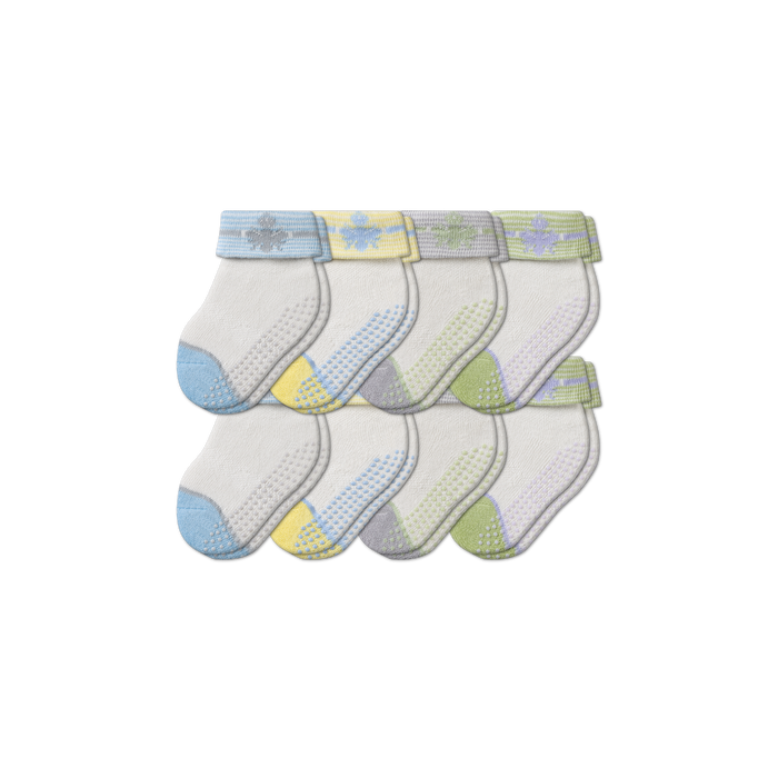Bombas Baby Gripper Socks 8-Pack, 6-12 Months