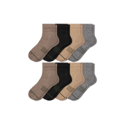 Bombas Men's Merino Wool Blend Modern Rib Quarter Socks 8-Pack