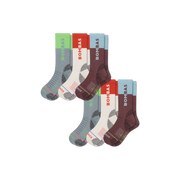 Bombas Men's Merino Wool Blend Hiking Calf Socks 6-Pack