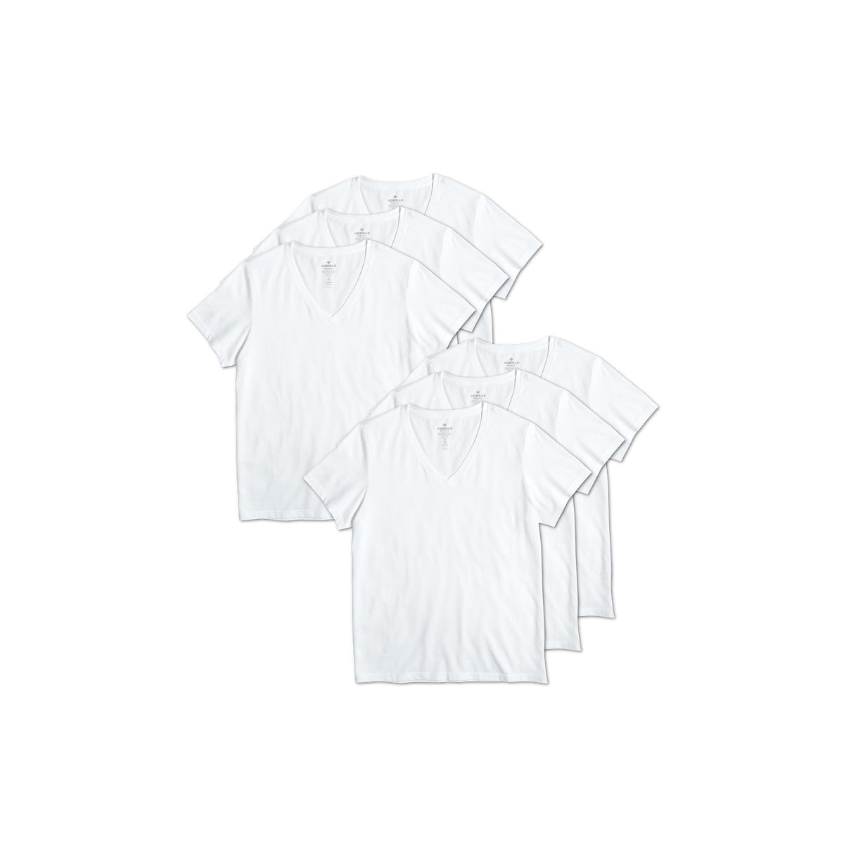 Bombas Women's Pima Cotton V-Neck T-Shirt 6-Pack