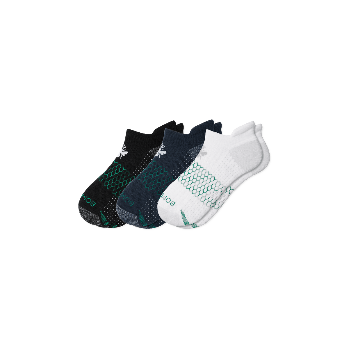 Bombas Women's Golf Ankle Socks 3-Pack, Cushioned Athletic Golf Socks