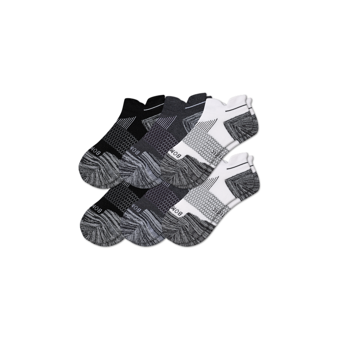 Bombas Women's Run Ankle Socks 6-Pack, Lightweight Breathable Running Socks