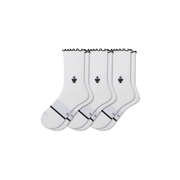 Bombas Women's Ruffle Sport Half Calf Socks 3-Pack, Lightweight Athletic Socks