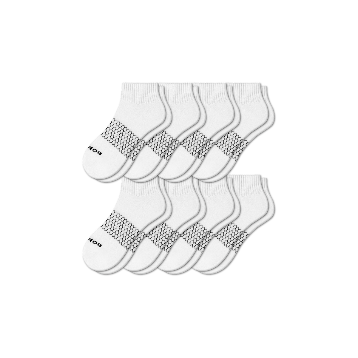 Bombas Women's Quarter Socks 8-Pack - Midweight Cushioned Everyday Socks