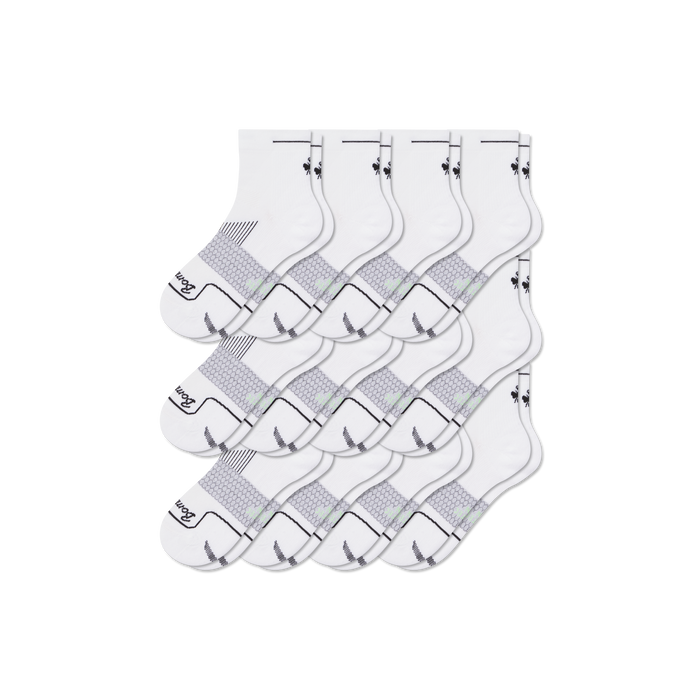 Bombas Men's Run Quarter Socks 12-Pack