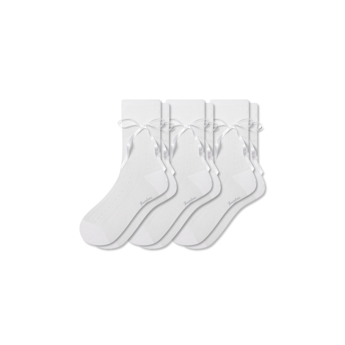 Bombas Women's Pointelle Bow Half Calf Sock 3-Pack
