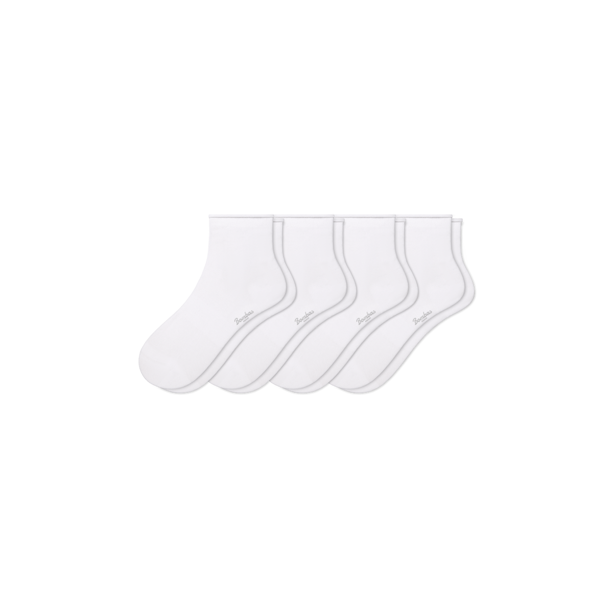 Bombas Women's Roll Top Quarter Sock 4-Pack