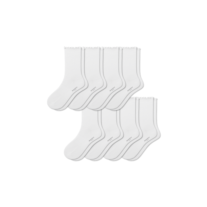 Bombas Women's Ruffle Rib Half Calf Sock 8-Pack