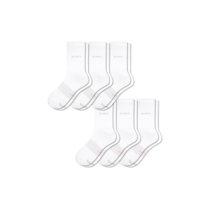 Bombas Women's UltraLite Sport Half Calf Socks 6-Pack, Lightweight Running Socks
