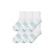 Bombas Women's Golf Quarter Socks 6-Pack, Cushioned Athletic Golf Socks