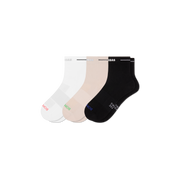 Bombas Women's RunPro Quarter Socks 3-Pack, Targeted Compression Running Socks