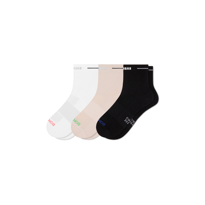 Bombas Men's RunPro Quarter Socks 3-Pack